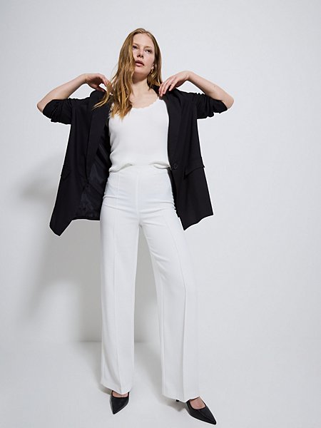 summer style essentials Pintuck Wide Leg Trousers