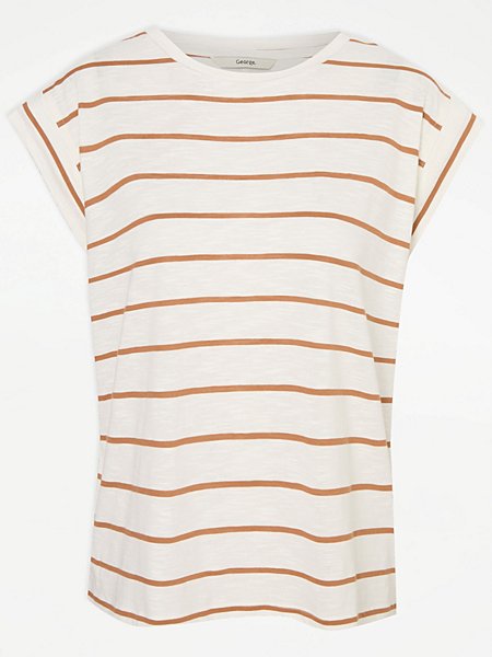 Rust Striped Slub T-Shirt