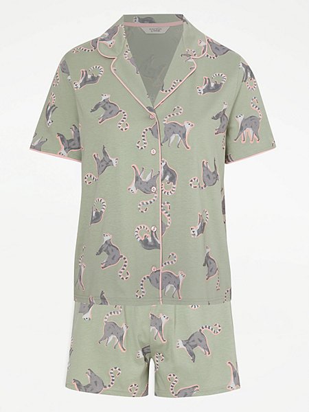 summer style essentials Lemur Shirt Short Pyjamas