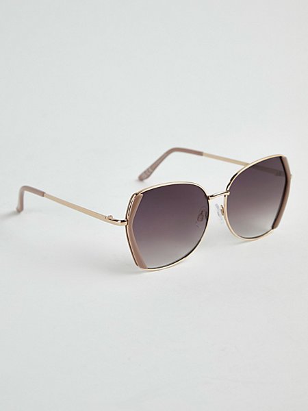 Rose Inlaid Hexagon Sunglasses