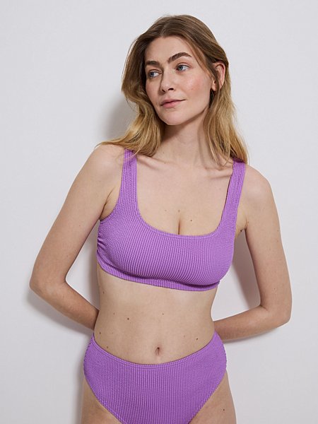 Lilac Textured Bikini Top