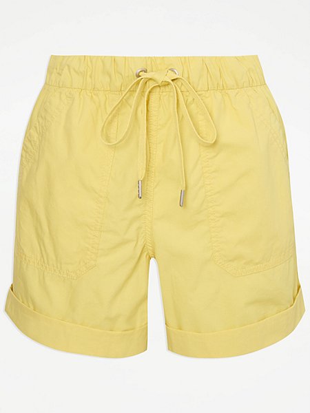 summer style essentials Drawstring Poplin Shorts