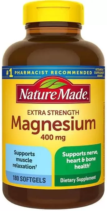 Image of NatureMade Extra Strength Magnesium 400 mg for Bone Health, part of Natural Supplements for Stress Relief