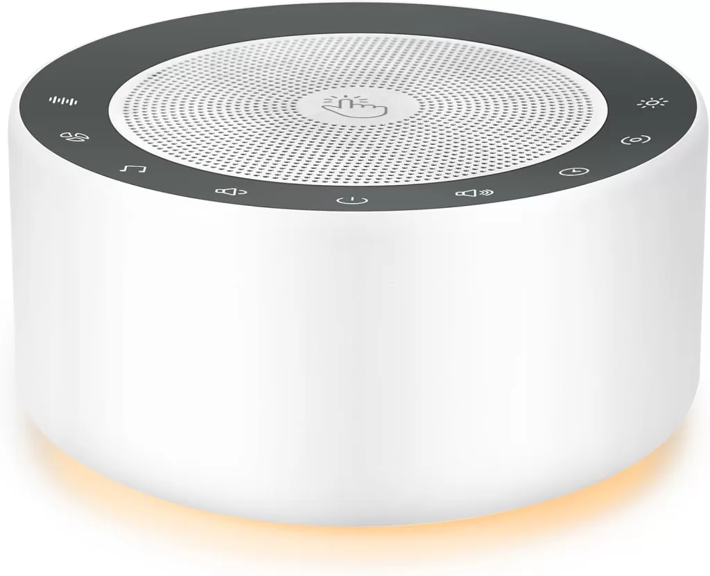 Image of White Noise Machine with 30 High Fidelity Soundtracks, 7 Colors Night Lights an aid to  Improve Sleep Quality