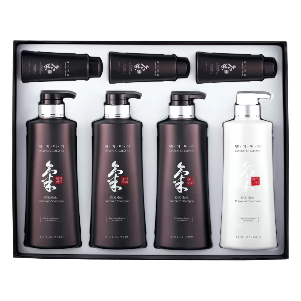 Image of Daeng Gi Meo Ri- Ki Gold Premium Special Hair Care 4pcs Set  for low porosity hair