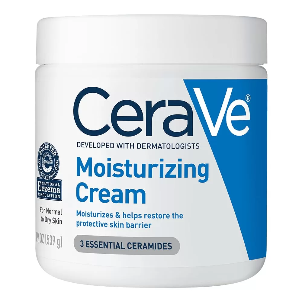 mage of CeraVe Moisturizing Cream | Body and Face Moisturizer for Dry Skin product recommended to use with RINVOQ Eczema and Arthritis Treatment 