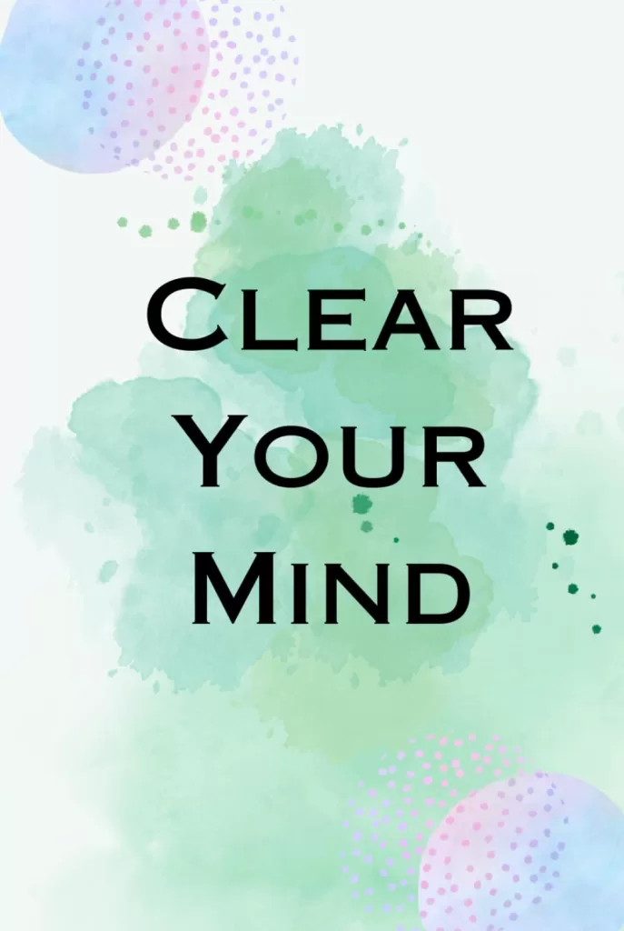 Image of Clear Your Mind. Hardcover – October 25, 2023 for a  Relaxing Night Routine