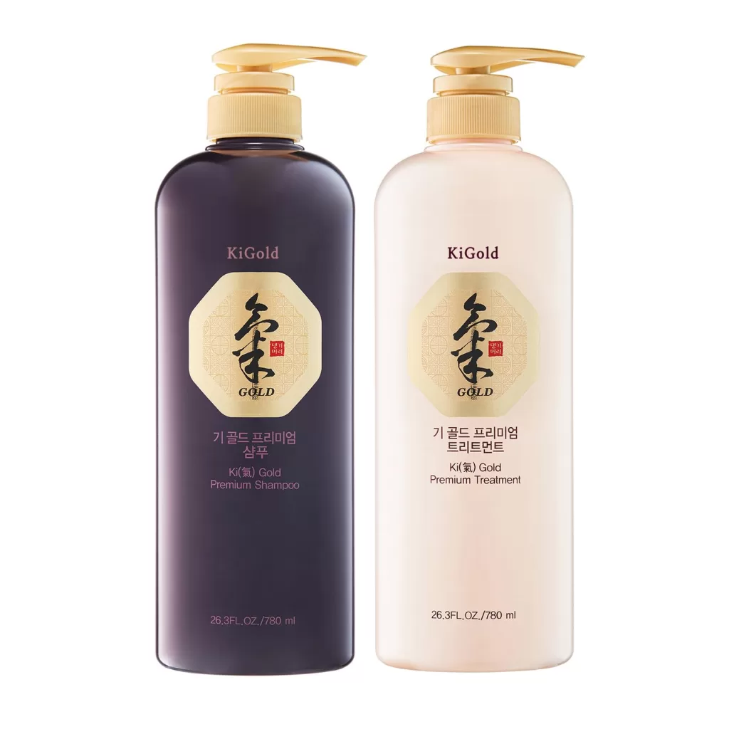 Image of Daeng Gi Meo Ri - Ki Gold - Premium Shampoo + Treatment Set for low porosity hair