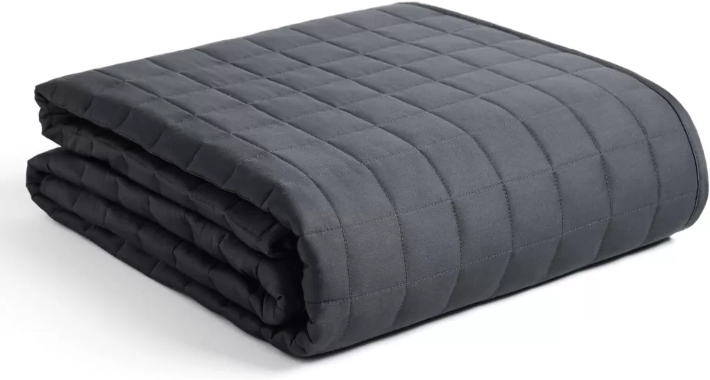 Image of YnM Exclusive 15lbs Weighted Blanket, Smallest Compartments with Glass Beads for a  Relaxing Night Routine