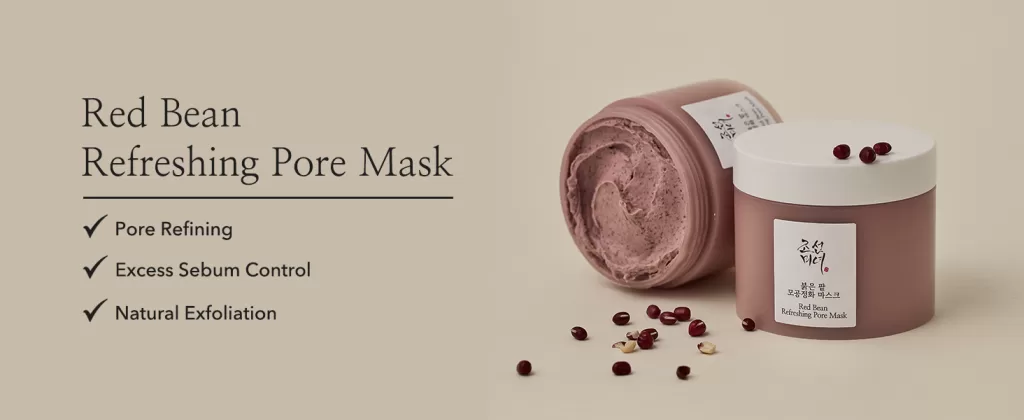 Image of Beauty of Joseon Red Bean Pore Refreshing Mask Mud Cream as a part of the  Skincare routine for oily skin