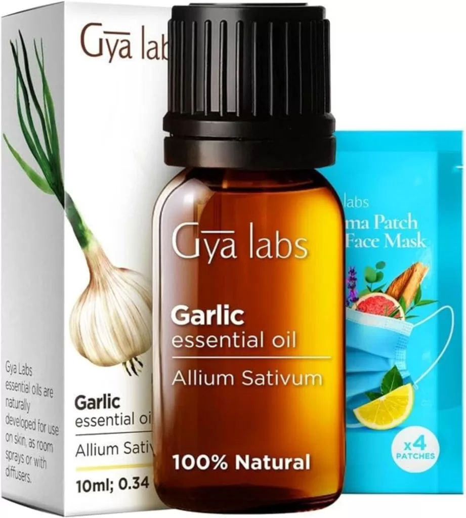 Image of Gya Labs Garlic Essential Oil for Diffuser - Garlic Oil for Skin as Alternatives to Silver Hydrosol