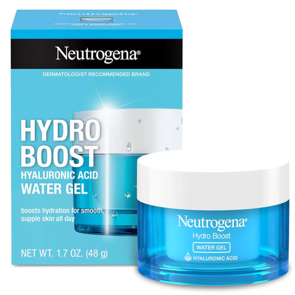 Image of Neutrogena Hydro Boost Face Moisturizer with Hyaluronic Acid for Dry Skin to aid along side Adapalene for acne usage