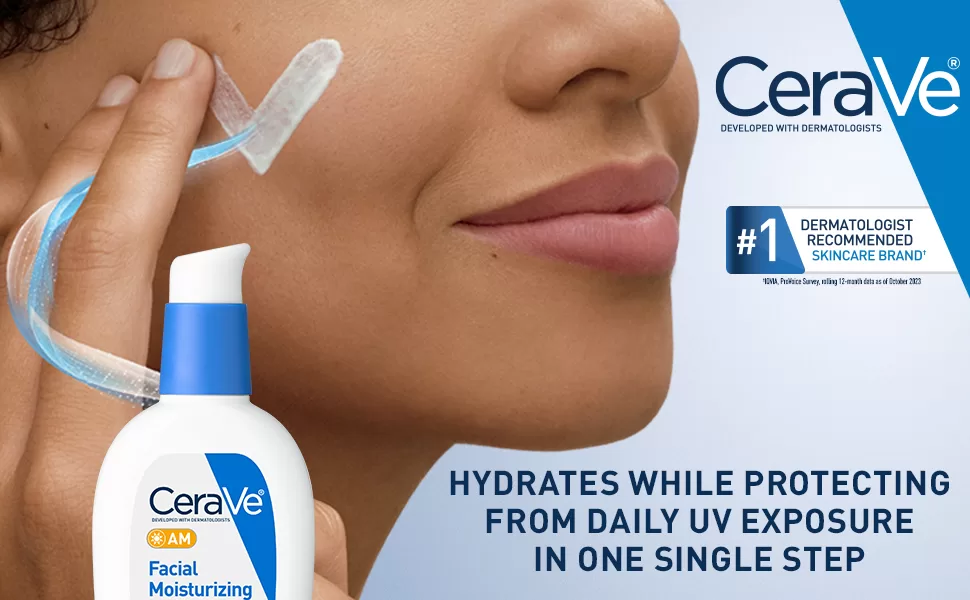 Image of CeraVe AM Facial Moisturizing Lotion: Differin Acne Treatment 