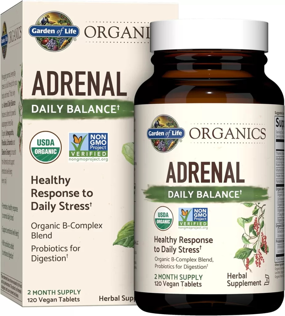 Image of Garden of Life Organics Adrenal Daily Balance, part of Natural Supplements for Stress Relief