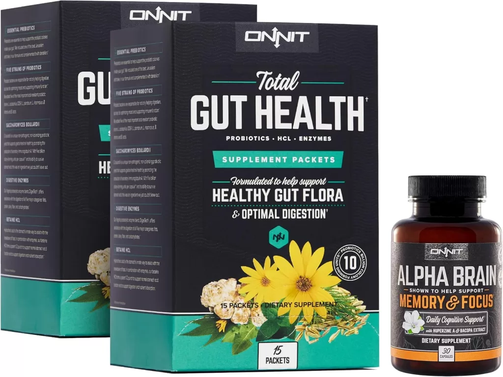 Image of ONNIT Brain + Gut Optimizaton Stack for Mental well-being and skin health