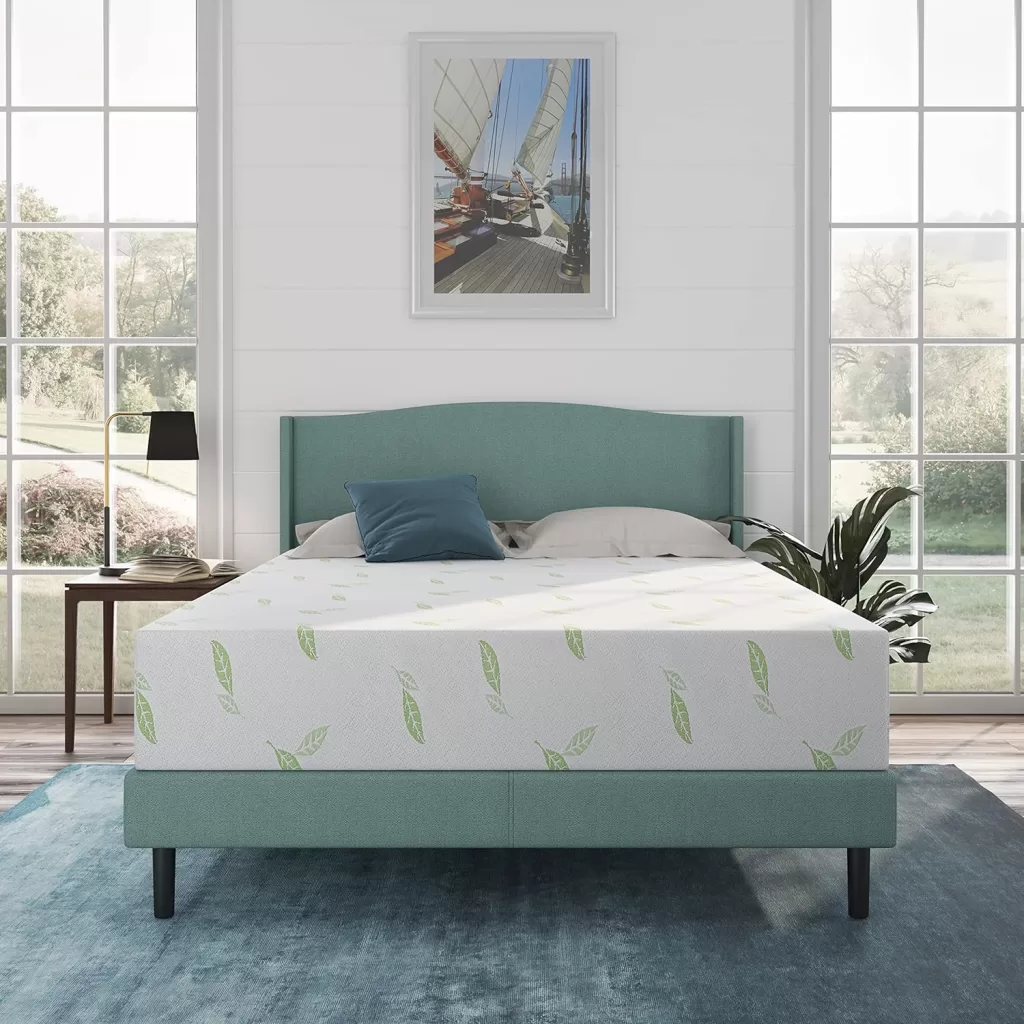 Image of NapQueen Full Size Mattress, 10 Inch Anula Green Tea Infused Memory Foam Mattress 