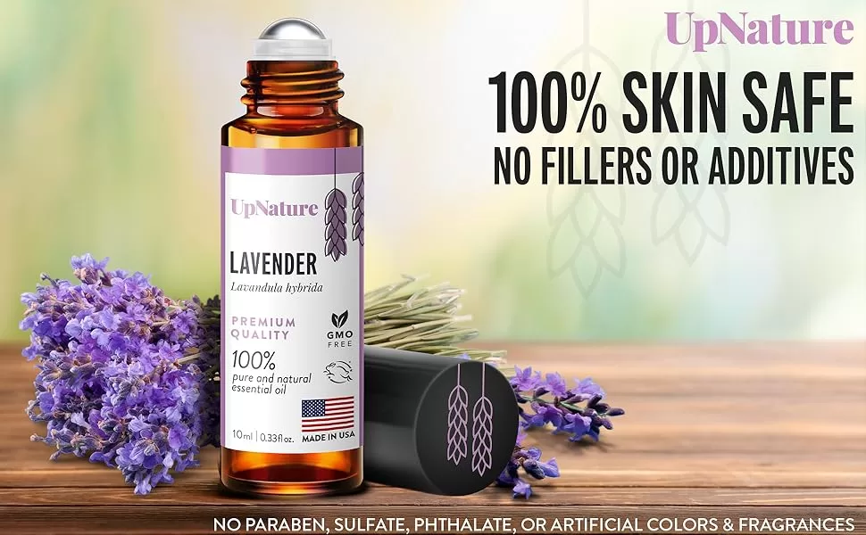 Image of UpNature Lavender Oil Roll On - 100% Pure Lavender Essential Oil, part of Natural Supplements for Stress Relief