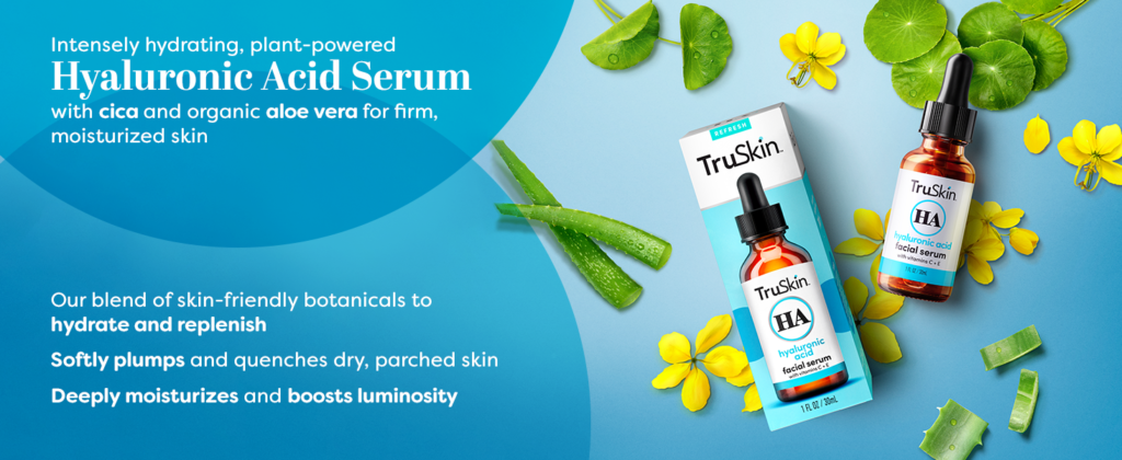 Image of TruSkin Hyaluronic Acid Serum for Face + 7 Ultra Hydrating Ingredients , slugging