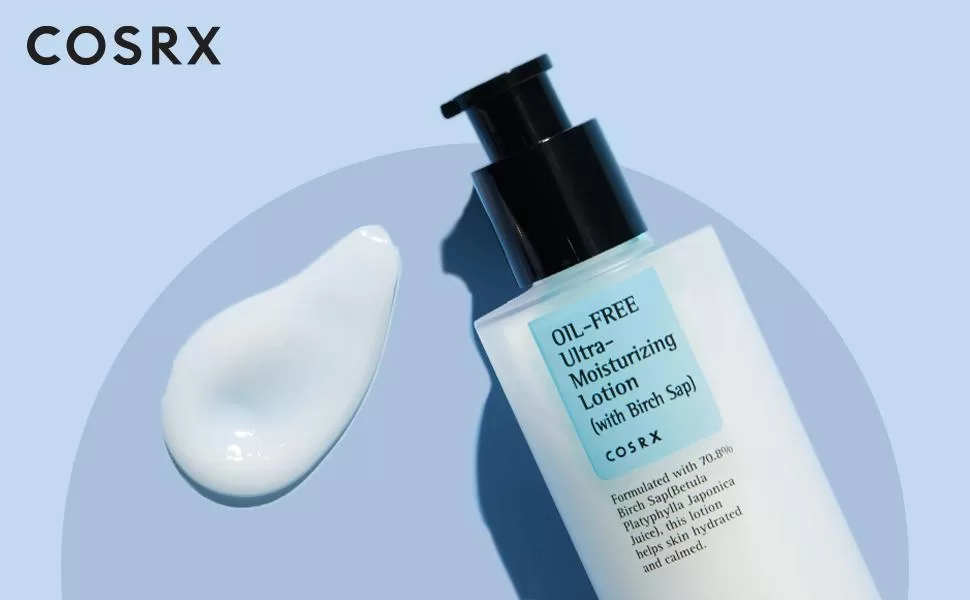 Image of COSRX Oil Free Lotion with Birch Sap, Daily Acne Facial Moisturizer as a part of the  Skincare routine for oily skin