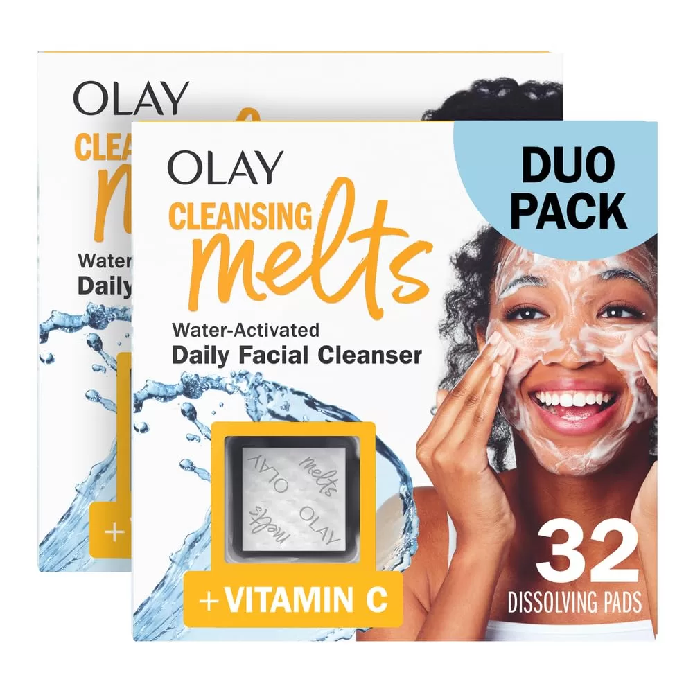 Image of Olay Cleansing Melts + Vitamin C Face Cleanser:  Wellness Beauty Products Benefits