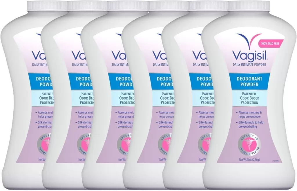 Image of cream for Vagisil Block Deodorant Powder, 8 Ounce - Pack of 6