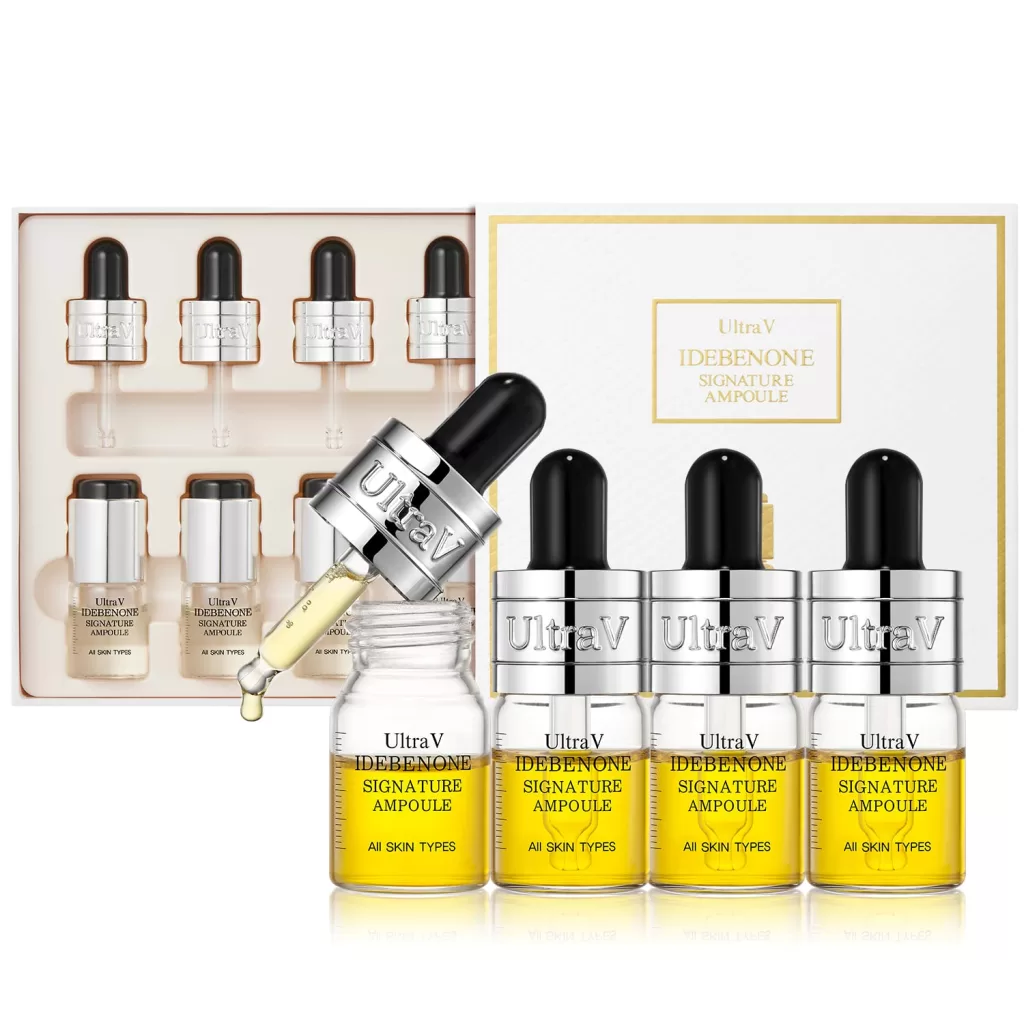 mage of UltraV Idebenone Signature Ampoule: DNA-Based Skin Analysis kit.