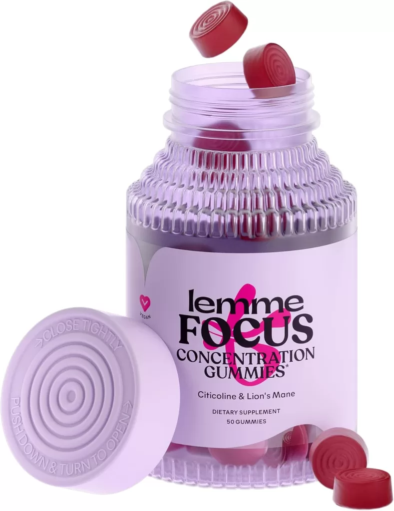 Image of Lemme Focus Concentration & Brain Health Gummies with Cognizin Citicoline,