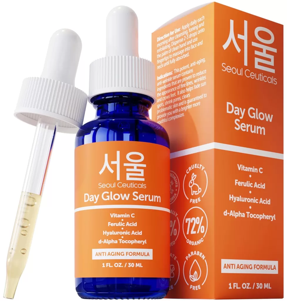 Image of SeoulCeuticals Korean Skin Care 20% Vitamin C Hyaluronic Acid Serum + CE Ferulic Acid part of the Crazy Stupid Love skincare