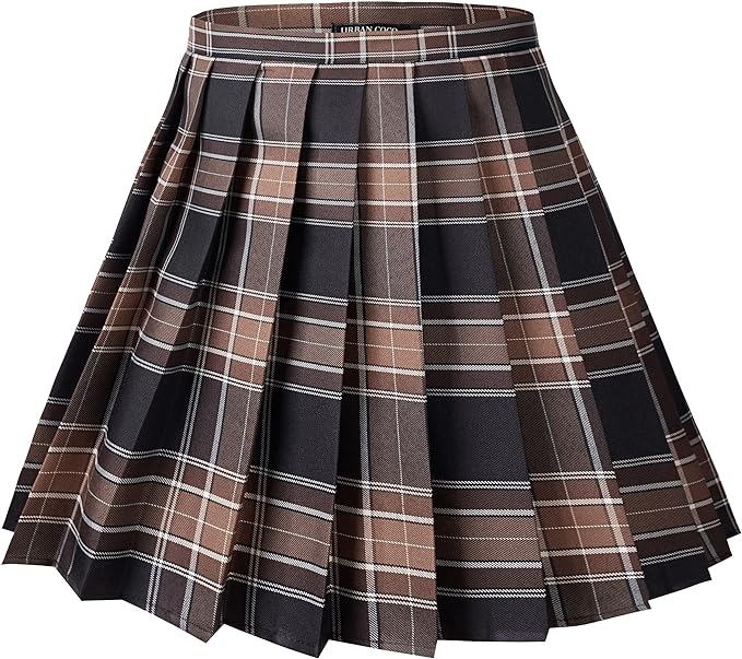 Image of Style Pleated Skirt) Preppy clothing for women