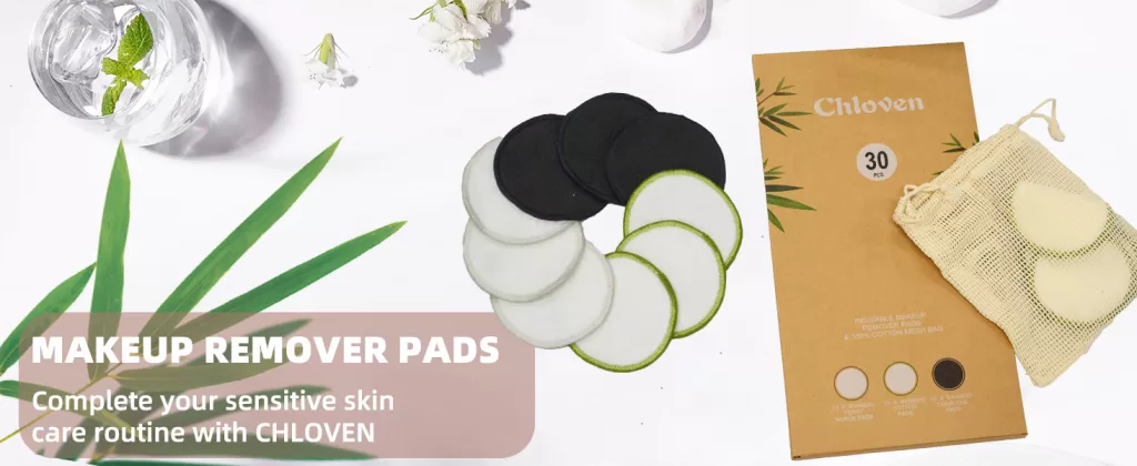 Image of Chloven 30 Pack Reusable Makeup Remover Pads  Cruelty-free beauty