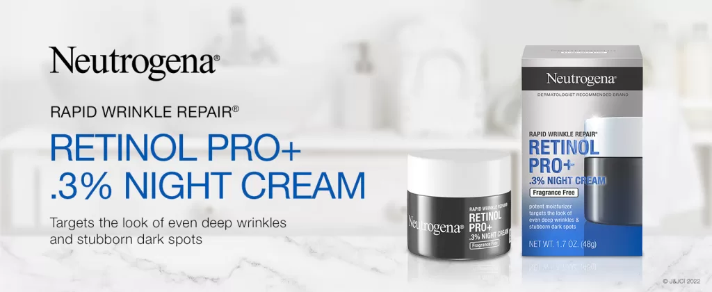 Image of Neutrogena Retinol Pro+ Anti-Wrinkle Night Moisturizer , Skincare Secrets from the pros