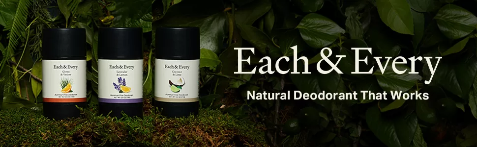 Image of Each & Every All Natural Deodorant - Aluminum Free Deodorant for Women & Men: Sustainable beauty practices products