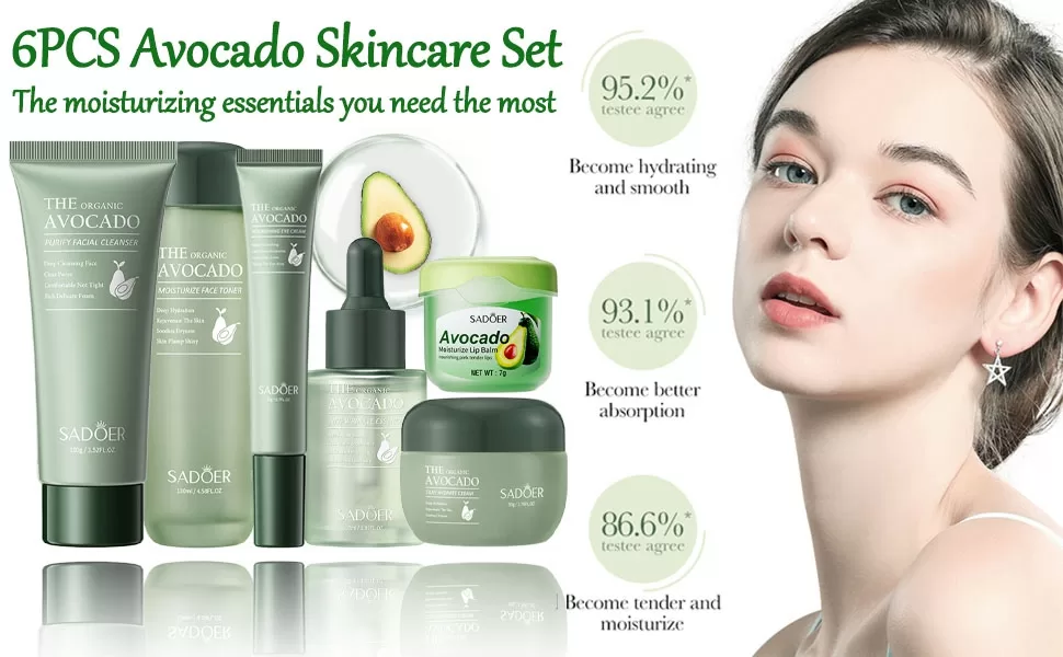 Image of Avocado Skincare Set, for Skincare Routine