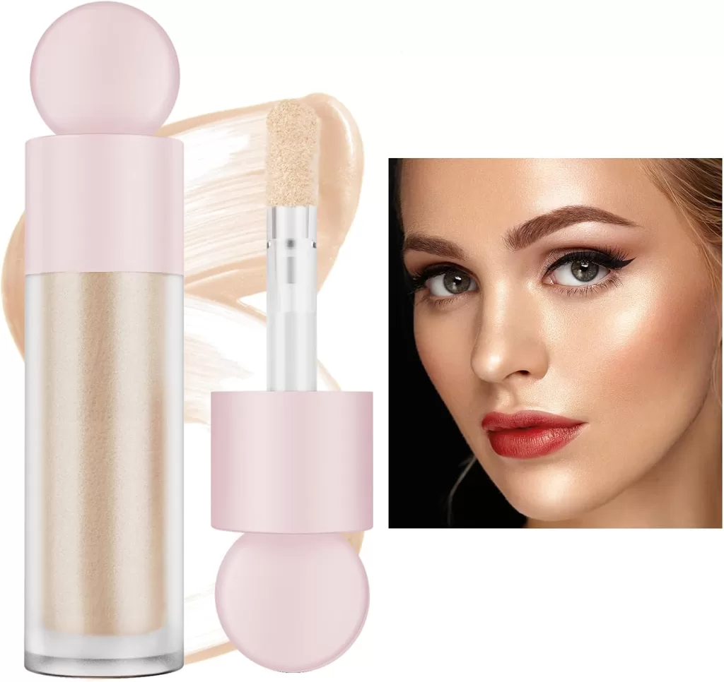 Liquid Highlighter Natural Glow For Face & Body, : Primer and highlighter mix