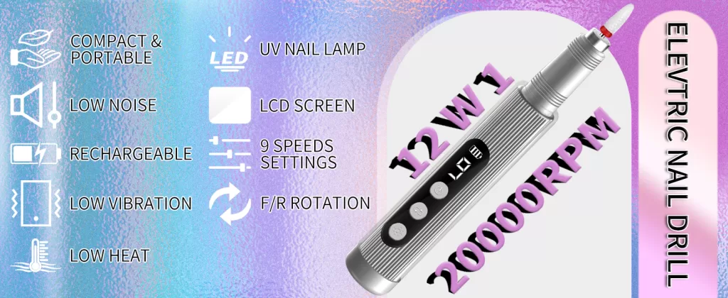 Lynda Carter beauty:Electric Nail Drill Kit with Nail Lamp, Cordless Nail File for Acrylic and Gel Nails