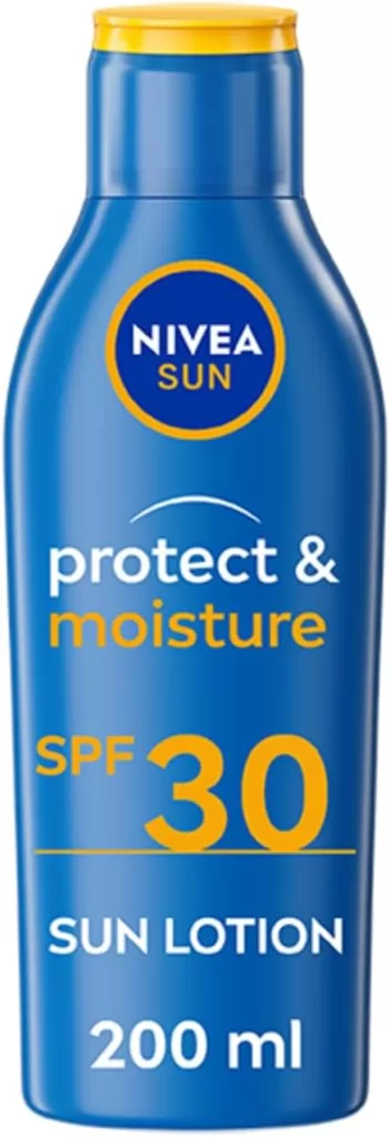 NIVEA SUN Protect & Moisture Sun Lotion SPF 30 (200 ml) ,: Nivea moisturizer for oily