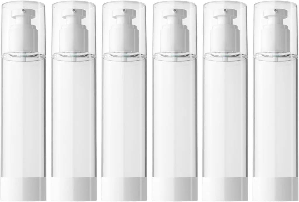 LONGWAY 6Pcs 100ML Airless Pump Bottle  :  Store Skincare Products