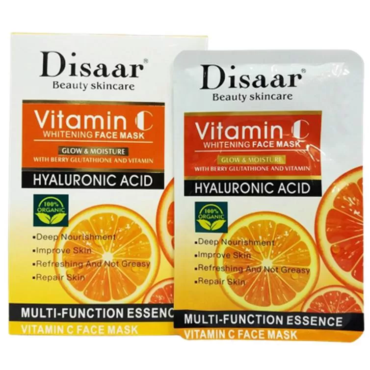 Disaar Beauty Skincare: Disaar Vitamin C And Hyaluronic Acid Whitening Face Mask