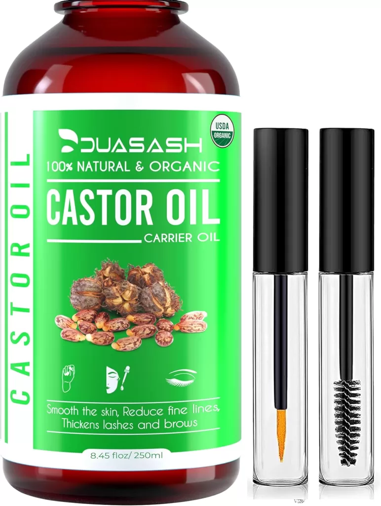 Castor Oil Hair Growth: Duasash Organic Castor Oil for Eyelashes and Eyebrows 250ml 