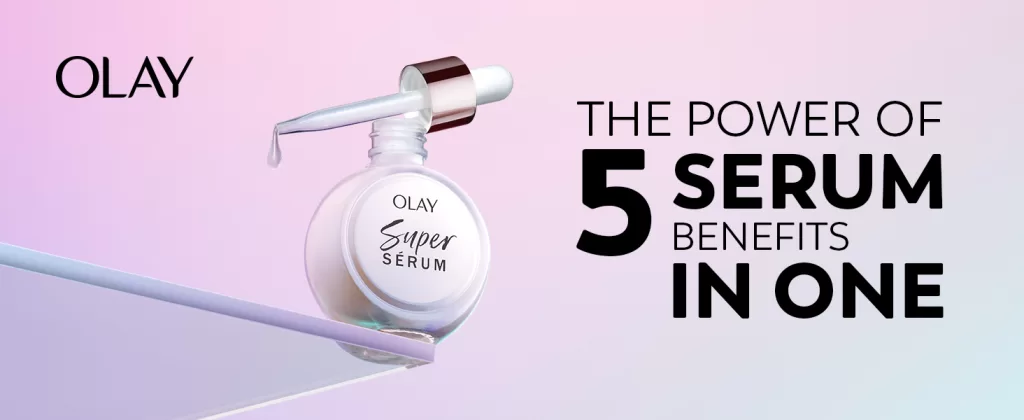 Olay Super Serum 5-in-1 Benefits, Hydrating Face Serum 50 ml; Vitamin C Serum India