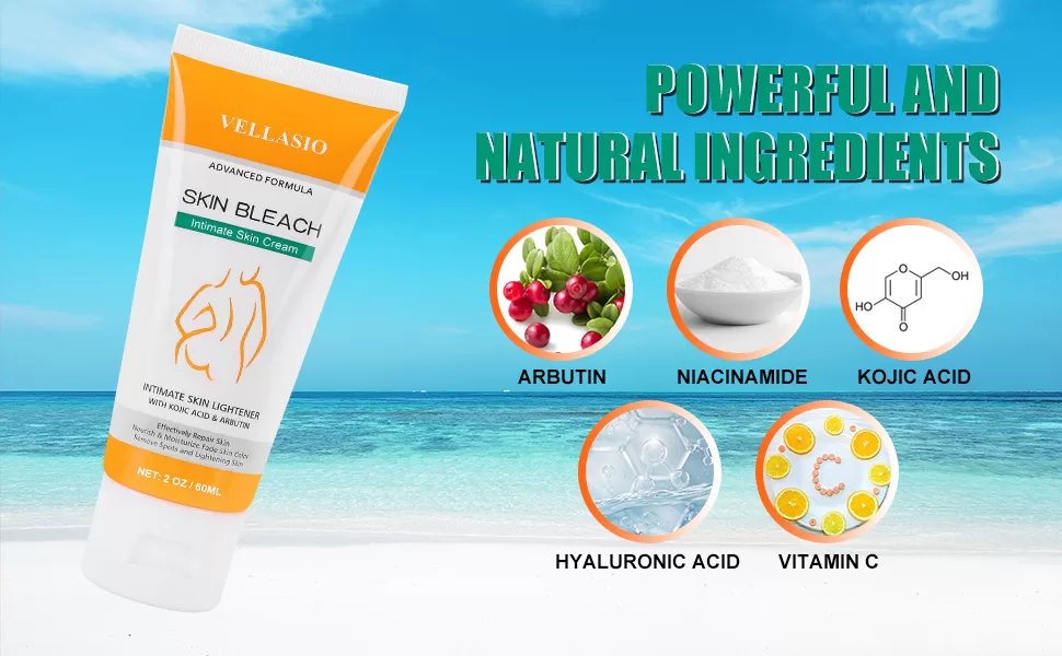 Anal Bleach Cream -Kojic Acid, Arbutin and Vitamin C Intimate Area, Private Area, underarms, Knees....skin whitening tips