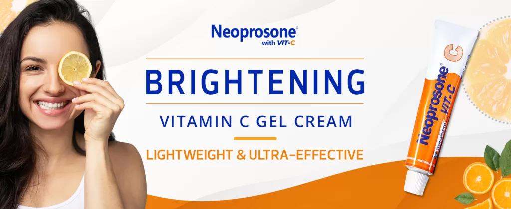 NEOPROSONE, Vitamin C Gel - 1 Fl oz / 30 ml - Brightening Gel Cream for Neck, Face, Body...skin whitening tips